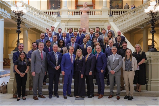 On Feb. 26 at the state capitol, MGA administrators and School of Aviation students represented the Knights at Georgia Aerospace Day-a day honoring the work of Georgia's aerospace and defense industry. 